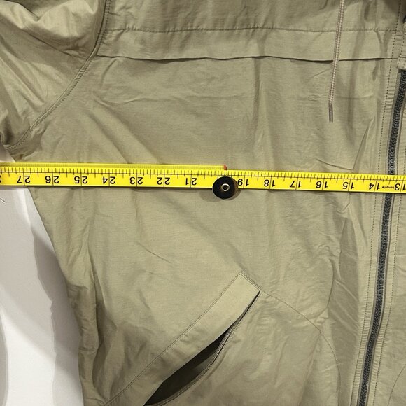 90s Y2K Columbia Dad Jacket Tan Lightweight Hooded Jacket Zip Pockets Mens 2XL - Picture 8 of 14